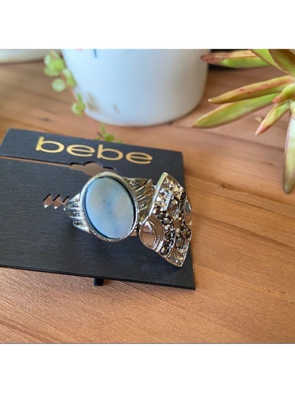 Silver Blue bebe Stacking Statement Ring $16 each or bundle 3 for $25